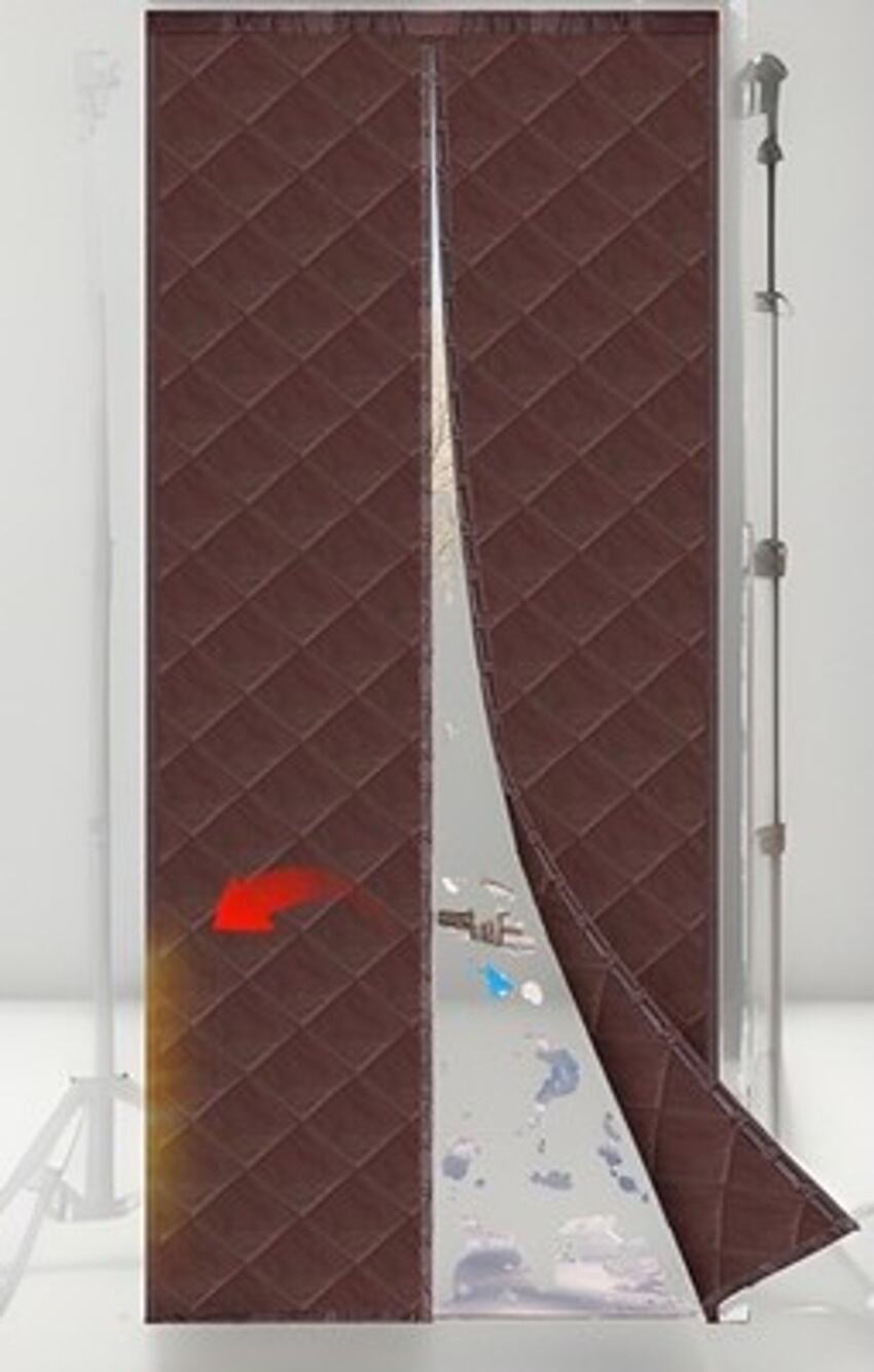 Magnetic Thermal Insulated Door Curtain Winter Keep Warm Windproof Cover 36”x82”